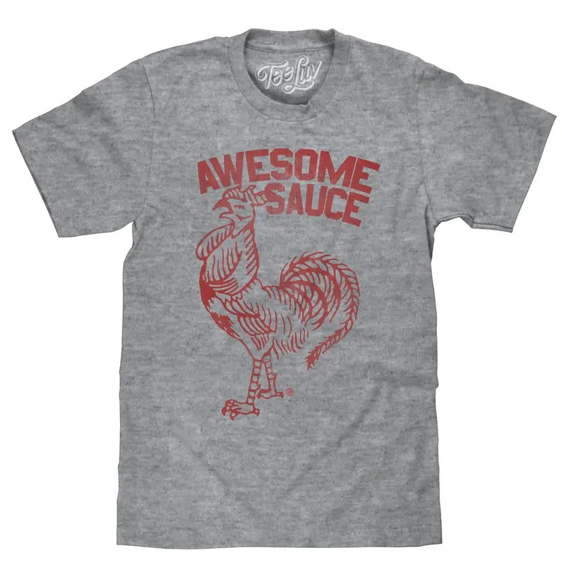 Sriracha Awesome Sauce T-Shirt - Gray Hoodie, Sweatshirt | GrindPrints.com