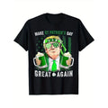 St. Patrick'S Day Print, Men'S Cotton Valentine'S Day T-shirt, Graphic Tee Men'S Outdoor Clothes, Men'S Clothing, Casual...