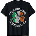 St. Patrick's Time For Some Shenanigans Clover Funny Party T-Shirt made in USA Hoodie, Sweatshirt | GrindPrints.com