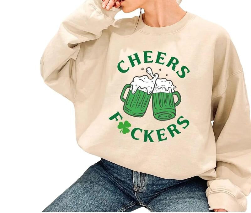 St. Patrick's Shirt For Men, Irish Day Gift, Paddy's Day Shirt, Cheers Fuckers Tee, Lucky Tee, Gift For St Patricks Day,...