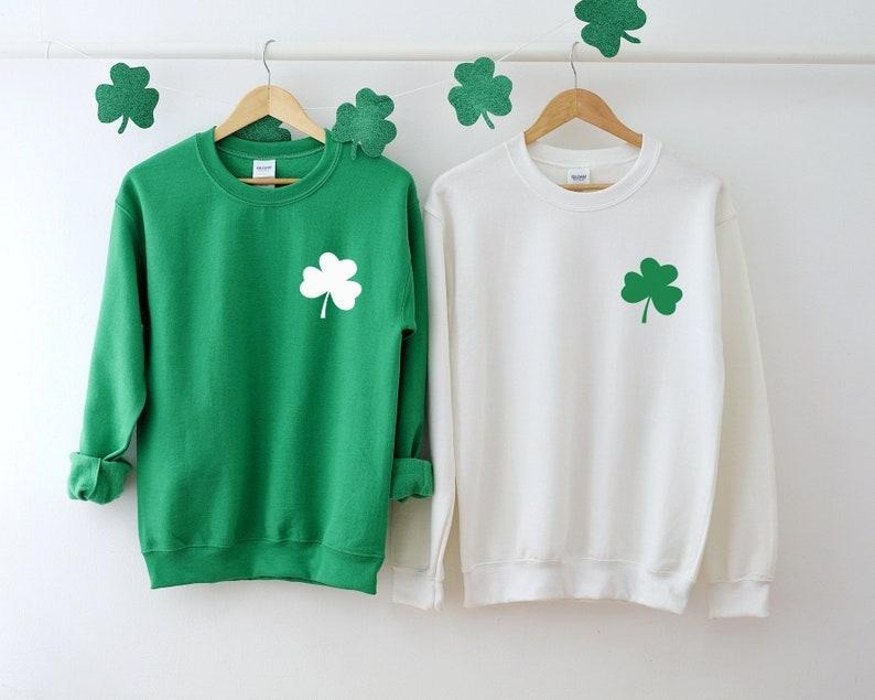 St. Patrick's Day Sweatshirt, Irish Shamrock Sweatshirt, Saint Patricks Day Shirt Women, St Patricks Hoodie, For Men, For...
