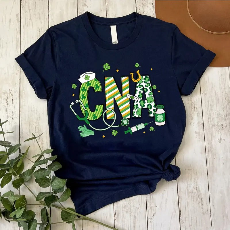 St. Patrick'S Day CNA CNA St Pattys Shirt Lucky Shamrock Nursing Patricks Day Shirt T-Shirts, Hoodie, Sweatshirt