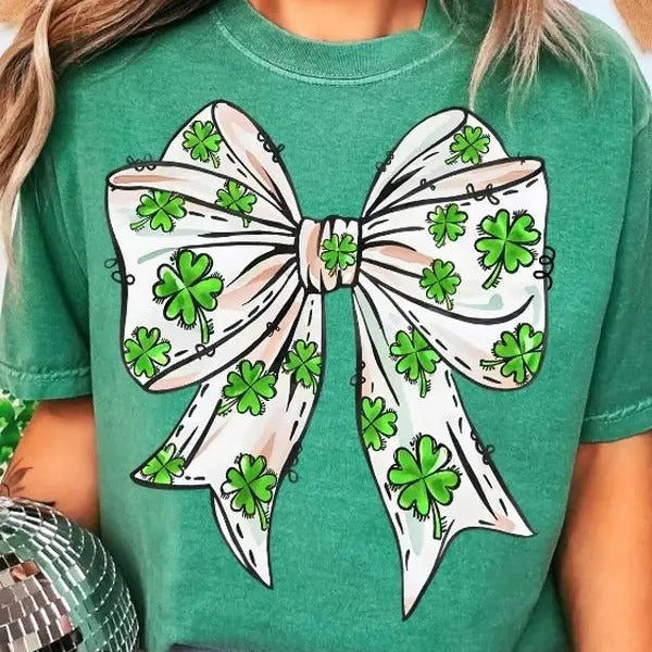 St. Patrick's Day Bow DTF Transfers - THIS IS NOT A SHIRT Hoodie, Sweatshirt | GrindPrints.com
