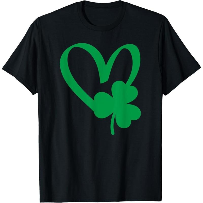 St Patrick's Day Shamrock Heart T-Shirt made in USA Hoodie, Sweatshirt | GrindPrints.com