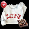 St Valentine's Love Puff Lettering Sweatshirt Womenswear Crewneck Pullover T-Shirts, Hoodie | GrindPrints.com