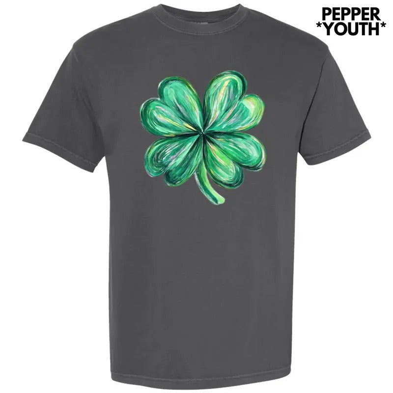 *** St. Patrick's Day Shamrock Comfort Colors T-Shirt (Youth) Hoodie, Sweatshirt | GrindPrints.com