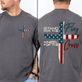 Stand For The Flag Kneel For The Cross 4th Of July 2 Sided TShirt, Patriotic America Shirt, Independence Day Tee, Gift...