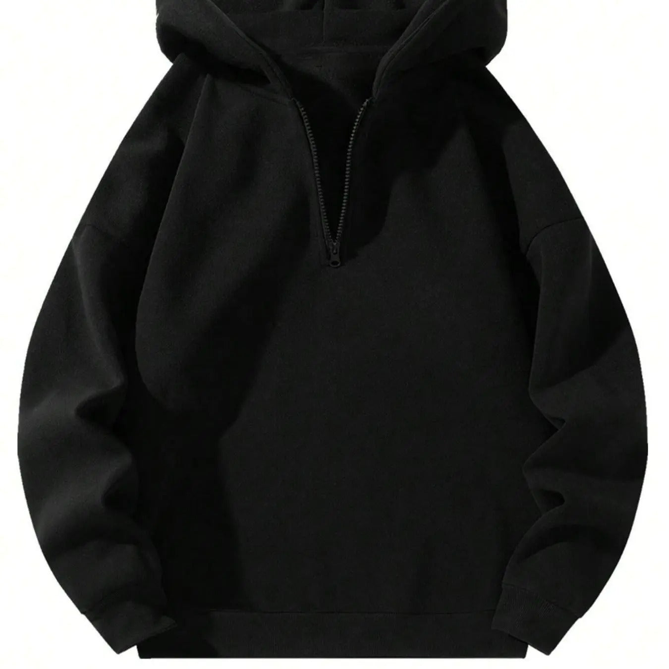 Women's Plain/Star Print Zip Up Hoodie, Casual Drop Shoulder Long Sleeve Hooded Sweatshirt for Fall & Winter, Women's...