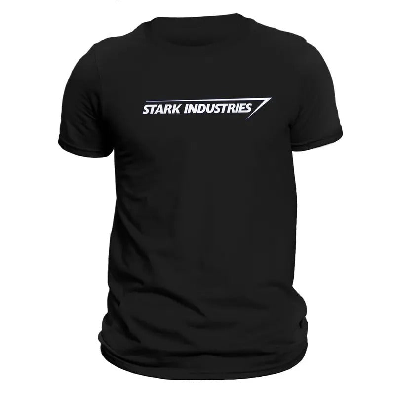 Stark Industries Men's T-shirt Casual Classic Cotton Crewneck Soft Top with Logo Hoodie, Sweatshirt | GrindPrints.com
