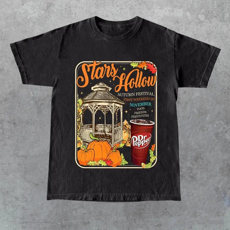 Stars Hollow Connecticut 1779 Shirt, Gilmore Girls Shirt, Autumn Tshirt, Dr pepper, Full Color, For Men, For Women...