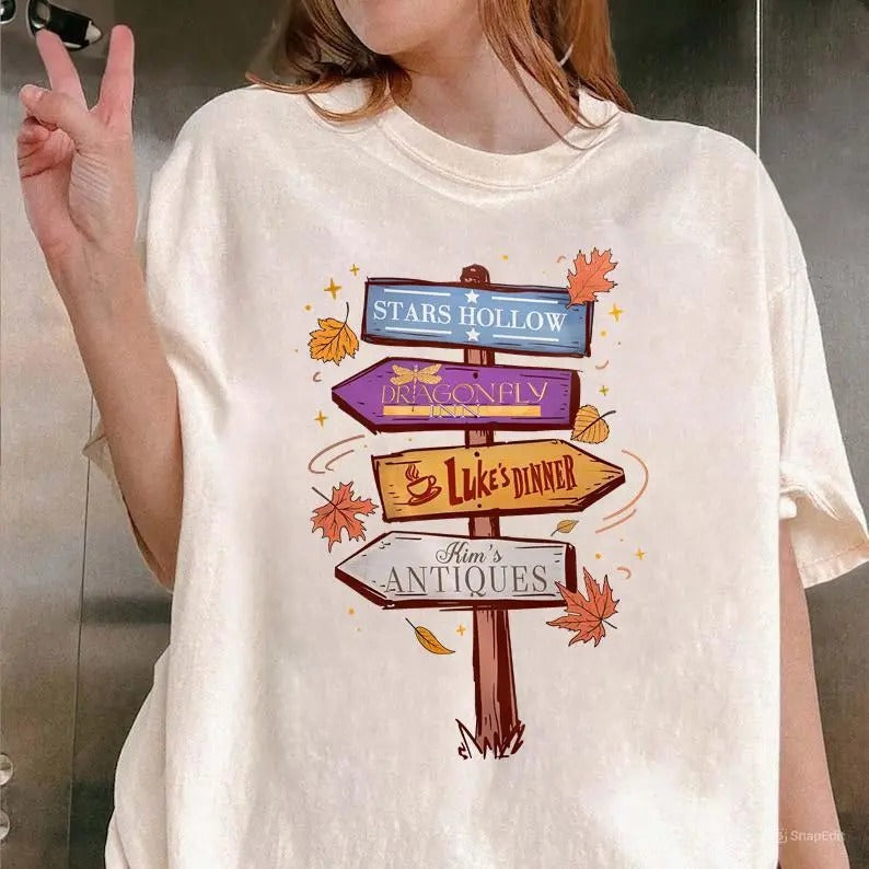 Stars Hollow Connecticut Shirt , Luke's Coffee Luke's Diner, Dragonfly Inn, TV Show Fans gift, shirt trend 2025 Hoodie,...