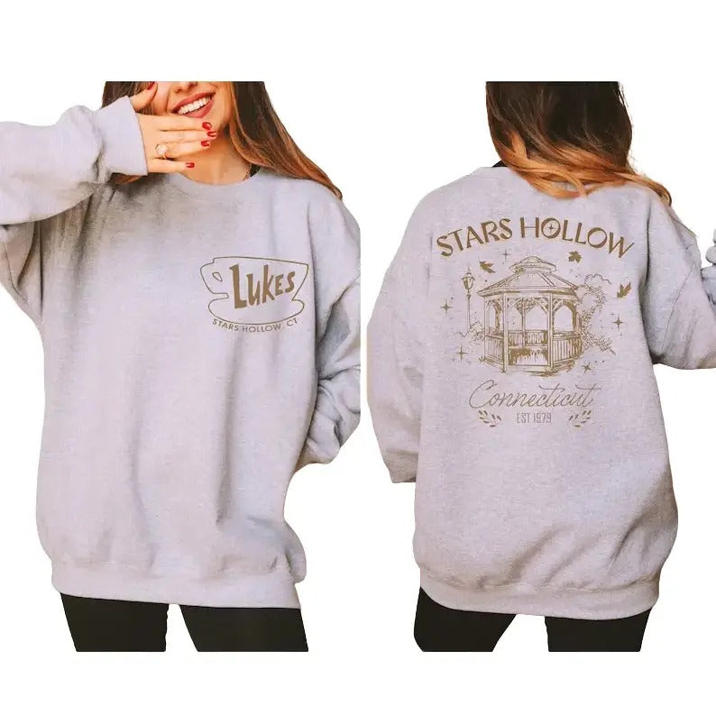 Stars Hollow Sweatshirt, Vintage Stars Hollow Connecticut Shirt, Stars Hollow Where You Lead I Will Follow Hoodie Casual...