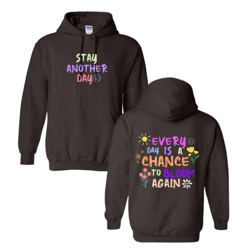 Stay Another Day Spring '25 Exclusive Mental Health Awareness Hoodie T-Shirts, Sweatshirt | GrindPrints.com