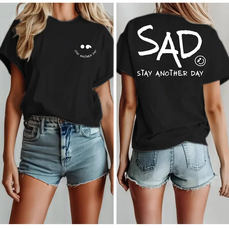 Stay Another Day T-Shirt, Mental Health Matter, S to 4XL, Menswear Hoodie, Sweatshirt | GrindPrints.com