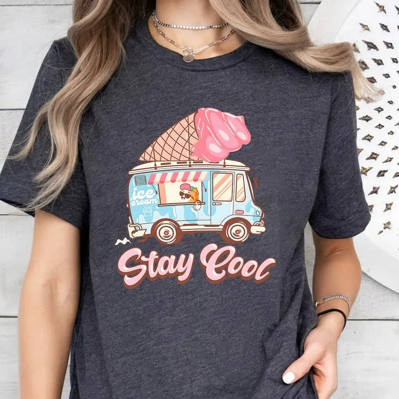 Stay Cool Shirt, Ice Cream Shirt, Summer Shirt Women, Retro Summer Shirt, Trendy Summer Shirt Hoodie, Sweatshirt