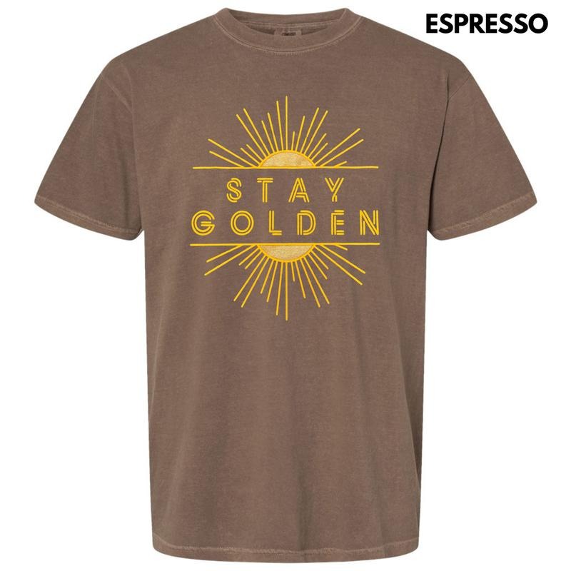 Stay Golden Puff Comfort Colors T-Shirt Hoodie, Sweatshirt | GrindPrints.com