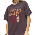 Stay Groovy Retro Style Shirt Women's Fashion Relaxed T-Shirt Hoodie, Sweatshirt | GrindPrints.com