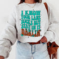 Stay In It Darlin' sweatshirt, vintage crewneck shirts, western outfit women, cowgirl outfits, western clothing stuff...