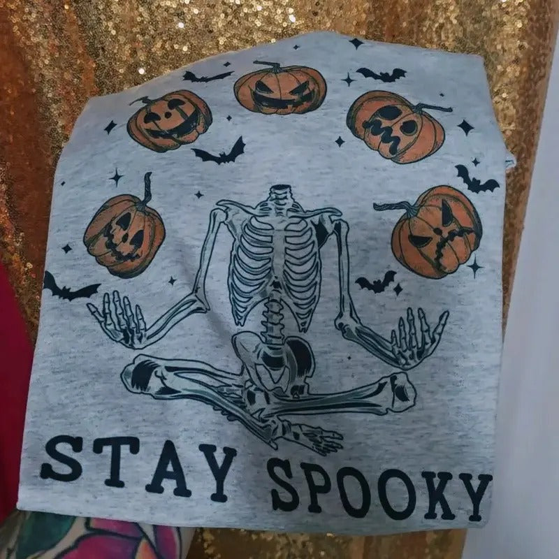 Stay Spooky Halloween Graphic Tee Loose fit Hoodie, Sweatshirt | GrindPrints.com