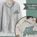 Stay Spooky Halloween Hoodie, Two Sided Design with 2 Color Options, Zip Up Sweatshirt Halloween Apparel, Oversized...