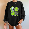 Stay cozy this winter season with the Jackk and Griinhh Hoodie in black, Giinchh and Jack Skelliington Hoodie Graphic...