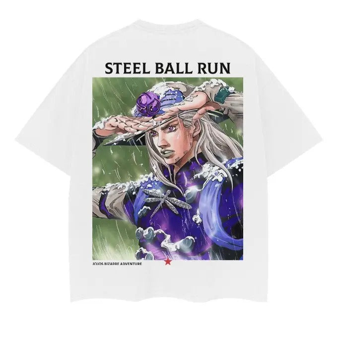 Steel Ball Run "Gyro Zeppeli" Heavyweight Vintage Tee 100% Cotton OVERSIZED Anime T-shirt Menswear Top Casual Streetwear...