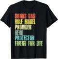 Stepdad T Shirt, Gifts For Stepdad, Bonus Daddy Fathers Day Step Dad Husband Protector Hero T-Shirt, Father's Day Shirt...