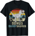 Stepdad T Shirt, Gifts For Stepdad, Bonus Daddy Saurus T Rex Daddysaurus Stepdad Matching Family T-Shirt Menswear,...