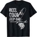 Stepdad T Shirt, Gifts For Stepdad, Reel Cool Step-Dad Fish Fishing Shirt Father's Day Gift T-Shirt Menswear Casual...