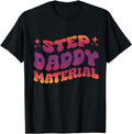 Stepdad T Shirt, Gifts For Stepdad, Step Daddy Material T-Shirt Chibi Style Menswear, Father's Day Shirt Casual Cotton...