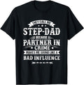 Stepdad T Shirt, Gifts For Stepdad, They Call Me Step-Dad Because Partner In Crime Fathers Day T-Shirt Menswear Casual...