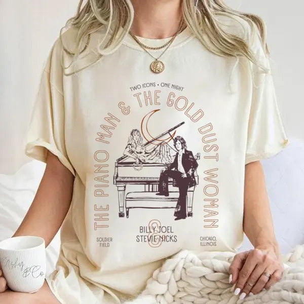 Stevie Nicks Billy Joel Shirt, The Gild Dust Woman Shirt Hoodie, Sweatshirt | GrindPrints.com