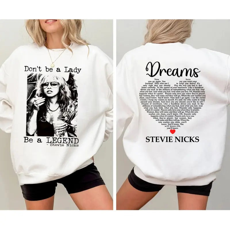 Stevie Nicks Dreams 2 Sides Shirt Sweatshirt Hoodie, Stevie Nicks Sweatshirt, Gift For Fan | GrindPrints.com