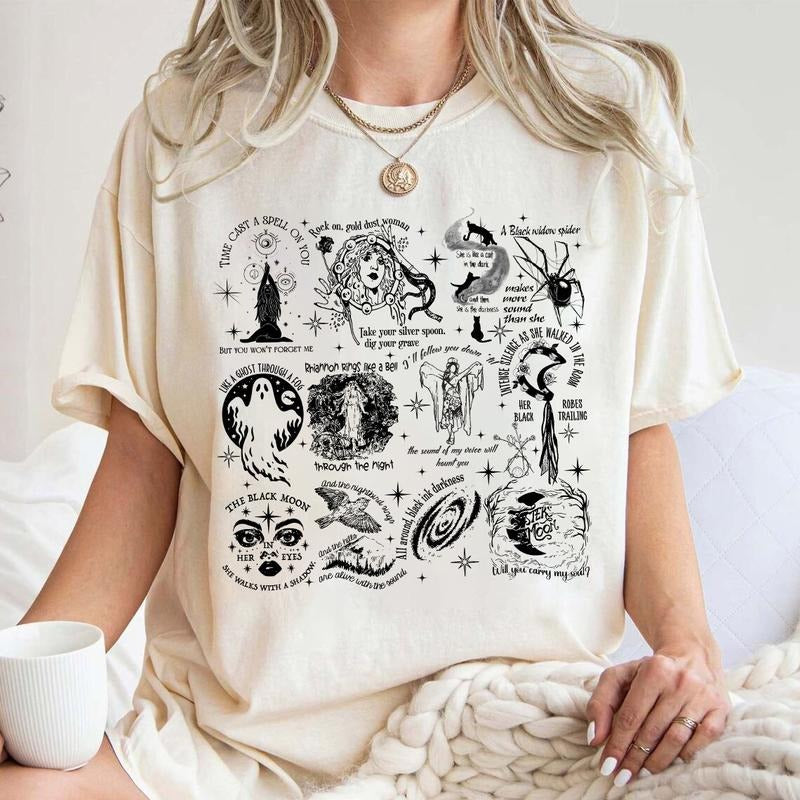 Stevie Nicks Halloween Lyrics Shirt, Stevie Nicks Tour Shirt Hoodie, Sweatshirt | GrindPrints.com