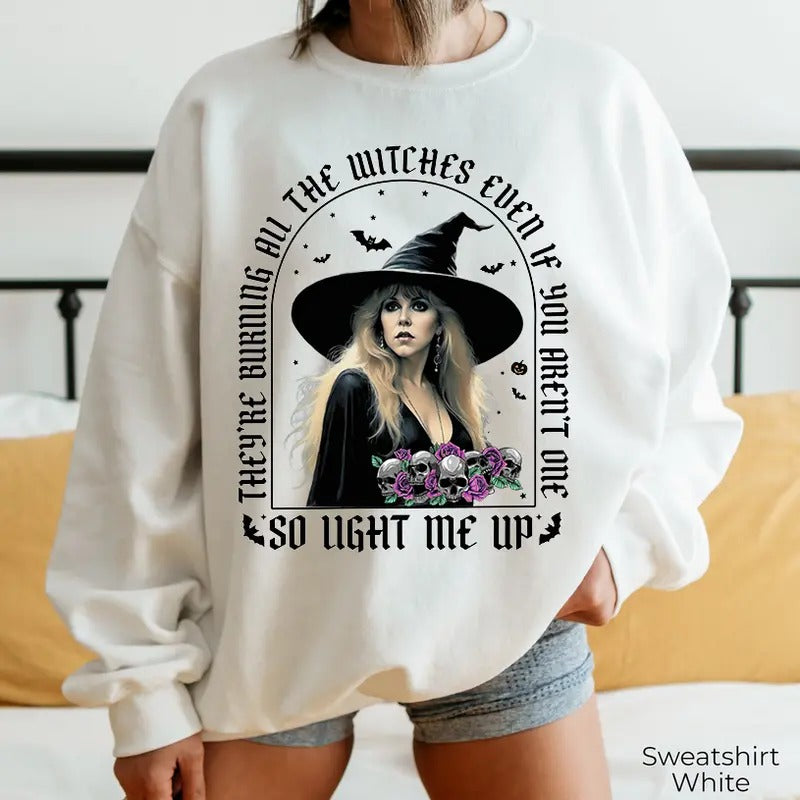 Stevie Nicks Halloween Shirt Sweatshirt Hoodie, Halloween Sweatshirt, Gift For Fans | GrindPrints.com
