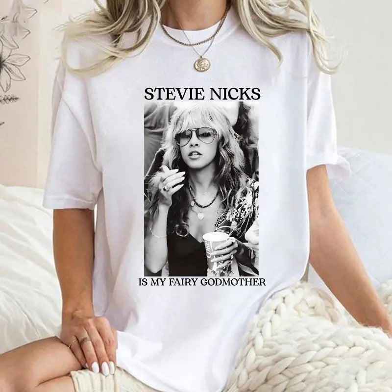 Stevie Nicks Is My Fairy Godmother Shirt, Stevie Nicks Shirt Hoodie, Sweatshirt | GrindPrints.com
