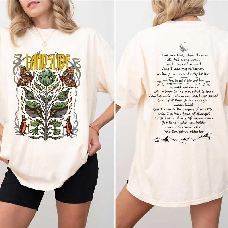Stevie Nicks Landslide Shirt, Stevie Nicks Shirt, Stevie Nicks Fan Shirt Hoodie, Sweatshirt | GrindPrints.com