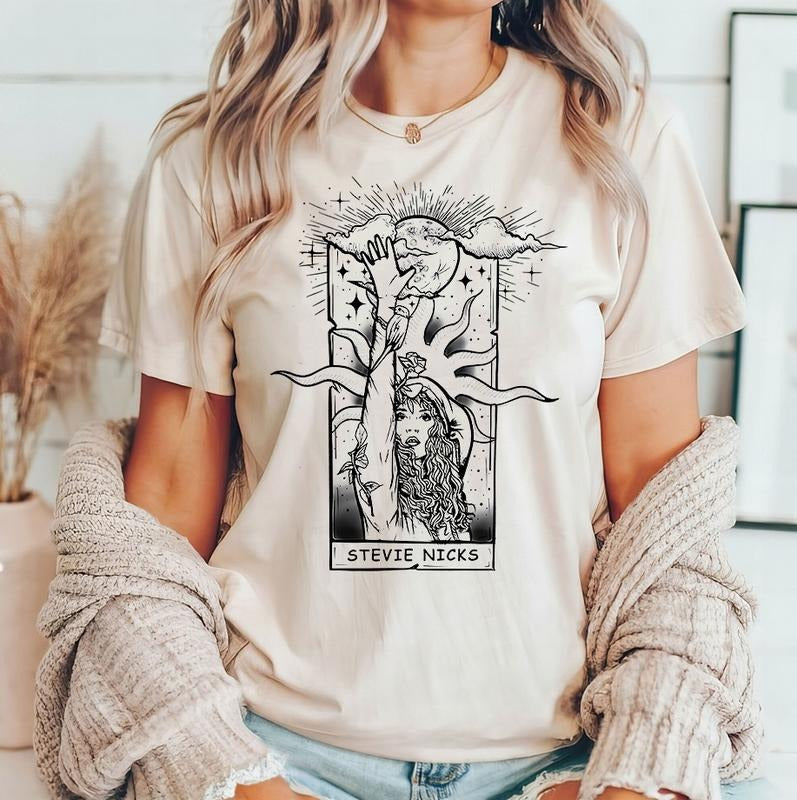 Stevie Nicks Shirt Sweatshirt Hoodie, Retro Stevie Nicks T-shirt, 2024 Concert Shirt, Gift For Fan | GrindPrints.com