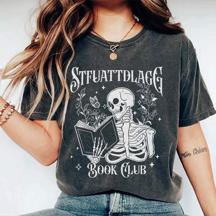 Stfuattdlagg Book Club Shirt, Book Lover T-shirt, Unisex Bookworm Comfort Colors Shirts, Bookish Tee, Gift For Book...