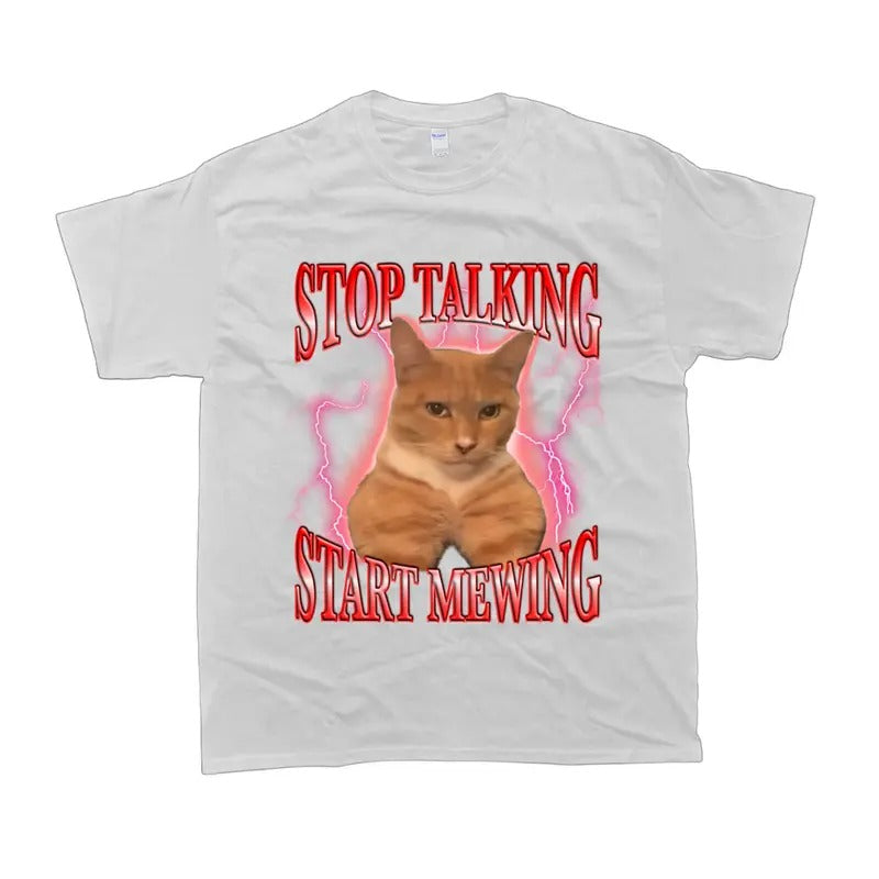 Stop Talking Start Mewing Funny Looks Maxing Meme Tshirt Women Womenswear Comfort Hoodie, Sweatshirt | GrindPrints.com
