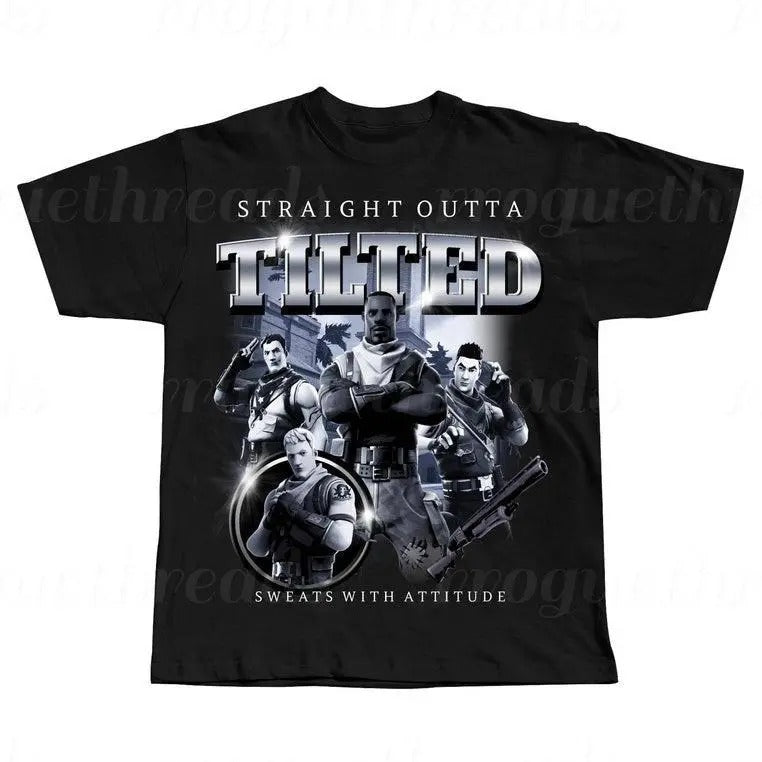 Straight Outta Tilted NWA Shirt, Funny shirt, Bootleg rap tee shirt, Oldschool rap tee, Vintage graphic tee, Meme shirt,...