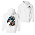 Straight Up Southern Dog Graphic 2 Sided Hoodie T-Shirt, For Men And Women, Trendy Hoodie Sweatshirt | GrindPrints.com