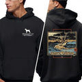 Straight Up Southern T-shirt Sweatshirt Hoodie, Bold Black Hunting Dog with Duck Graphic, Perfect for Outdoorsmen and...