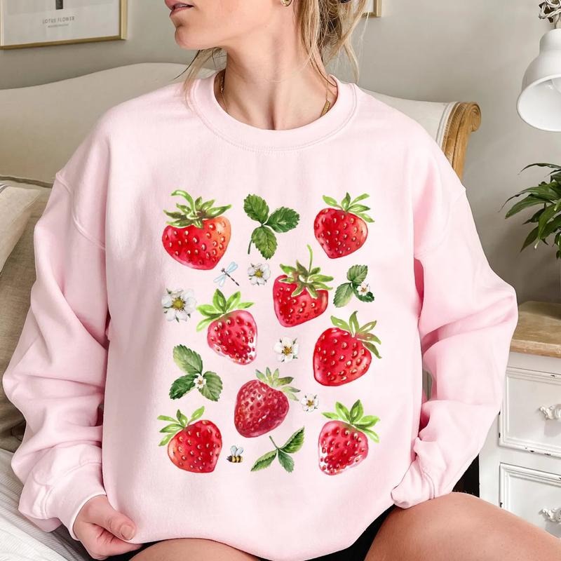 Strawberries DTF Transfers - THIS IS NOT A SHIRT Hoodie, Sweatshirt | GrindPrints.com