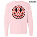 Strawberry Happy Face Long Sleeve Comfort Colors T-Shirt 'NLB' Hoodie, Sweatshirt | GrindPrints.com