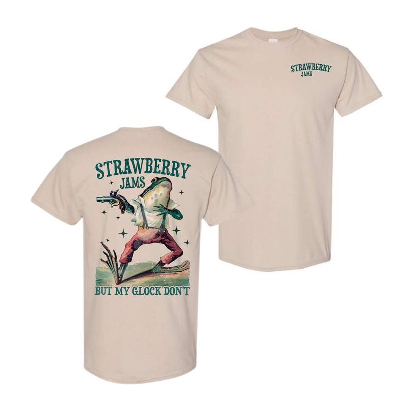 Strawberry Jams But My Glock Don'T Vintage Shirt T-Shirts, Hoodie, Sweatshirt