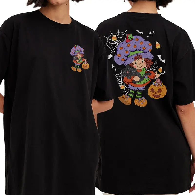 Strawberry Shortcake Halloween T-Shirt, Sweatshirt, Hoodie, Spooky Vibes Shirt, Spooky Summer, Girly Halloween, Stay...