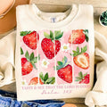 Strawberry Taste and See That Lord is Good Sweater, Bible Verse Tee, Christian Strawberry Flowal Shirt, Jesus Apparel...