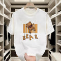 Street - style Cotton Tee |   Fun Bear - Barcode Graphic, Ideal for Daily Wear Hoodie, Sweatshirt | GrindPrints.com