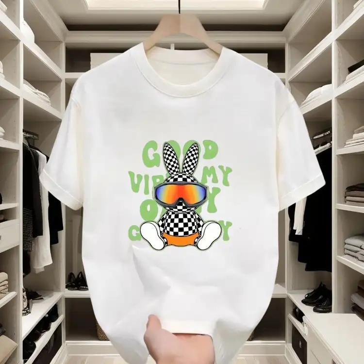 Street - style Graphic Tee |   Cool Bunny Print, Soft Cotton for Weekend Hangouts Hoodie, Sweatshirt | GrindPrints.com